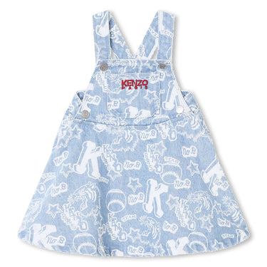 Vestido con peto KENZO azul para bebés